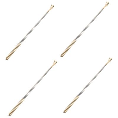 FRCOLOR 4pcs Extendable Metal Back Scratcher Itch Relief Tool for Hard Reach Areas for Men and Women Convenient Storage and Style
