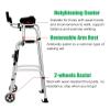 Upright Rollator Walker with Seat & Armrest Foldable Lightweight, Portable Adjustable Height Rolling Walker for Elderly/Disabled, Load 220lbs (Size : 2 Wheels) Feito na China view 2