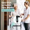 Upright Rollator Walker with Seat & Armrest Foldable Lightweight, Portable Adjustable Height Rolling Walker for Elderly/Disabled, Load 220lbs (Size : 2 Wheels) Feito na China view 3