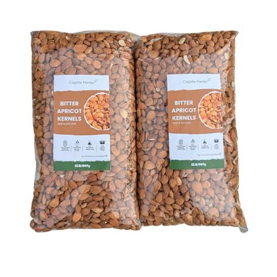 Coyote-herbs Bitter apricot kernels 1816g/ 64 oz Raw Seeds, Premium bitter Almonds - Rich in Natural Vitamin B17