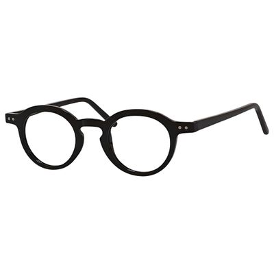 DEBSPECS Black +8.00 Magnification Super Strength Reading Glasses Powerful Vision Aid for Presbyopia Scratch-Resistant Lenses Lightweight Keyhole Frame By Debby Burk Optical