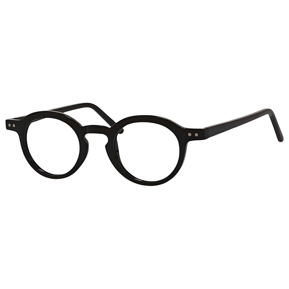 DEBSPECS Black +8.00 Magnification Super Strength Reading Glasses Powerful Vision Aid for Presbyopia Scratch-Resistant Lenses Lightweight Keyhole Frame By Debby Burk Optical