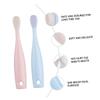 FOMIYES 6pcs Adorable Toothbrush Ultra-fine Soft Bristles for Gentle Cleaning for Boy Girl and Toddlers Red Blue Colors Safe Material for Gum Care view 2
