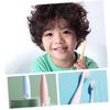 FOMIYES 4pcs Toothbrush Bristles for Gentle Cleaning Cleaner for Boy Girl and Toddlers Safe Material Blue and Red for Oral Care view 4