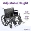 26" Heavy Duty Bariatric Wheelchair for Adults - Black - Removable Desk Arms and Elevated Leg Rests - 500LB Capacity - Nylon Seat - Adjustable Standard and Hemi Height - K7 view 2