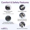 26" Heavy Duty Bariatric Wheelchair for Adults - Black - Removable Desk Arms and Elevated Leg Rests - 500LB Capacity - Nylon Seat - Adjustable Standard and Hemi Height - K7 view 4