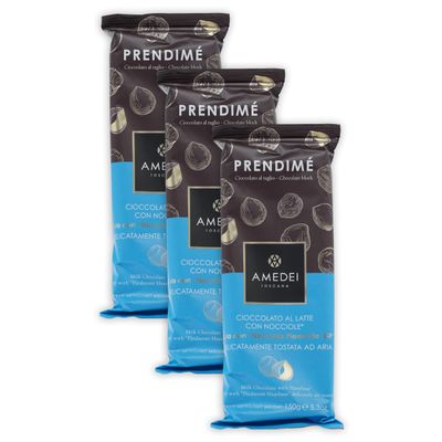 Amedei Prendim Milk Chocolate w/Hazelnuts 150g - 3 Pack