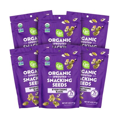 Go Raw Organic Sprouted Everything Bagel Snacking Seeds, 4 oz, 6 Pack, Pumpkin & Sunflower Seeds, Keto, Kosher
