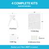FRILLZ 30"x28" Cellophane Gift Basket Supply Kit, Includes 4 Clear Basket Bags, 4 Easy-pull Bows,4 gift tags and 24 adhesive dots. Create 4 elegant gift baskets with this kit. view 2