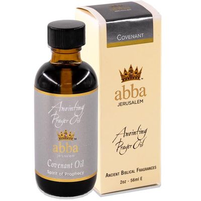 ABBA OIL COVENANT 2oz Bottle ANOINTING Oil in Gift Box - ABBA Jerusalem (Blend of Frankincense, Myrrh, Hyssop & Spikenard - Bridgegoorm/Bride & Jesus Christ to His Church)