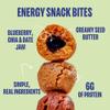 Smash Foods Blueberry Energy Bites | 5 Gluten-Free Vegan Snack Balls with No Sugar Added | 5g Protein, Superfood Jam, Chia Seeds | On-the-Go Convenience | Cashew Butter & Blueberry | 8 Packs view 2