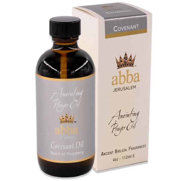 ABBA Oil Covenant 4oz Bottle ANOINTING Oil in Gift Box - ABBA Jerusalem (Blend of Frankincense, Myrrh, Hyssop & Spikenard - Bridgegroom/Bride & Jesus Christ to His Church)