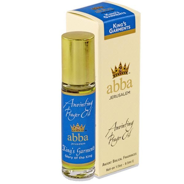 ABBA Oil KING'S GARMENTS 1/3oz Roll-On Bottle ANOINTING Oil in Gift Box - ABBA Jerusalem (Blend of Cassia, Myrrh & Aloes)