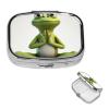 Pill Case Rectangle Pill Box 3 Compartment Pill Organizer The Funny Frog Doing Yoga Small Pill Case Waterproof Medicine Organizer Box for Travel Pill Containers Vitamin Organizer for Planner view 1