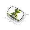 Pill Case Rectangle Pill Box 3 Compartment Pill Organizer The Funny Frog Doing Yoga Small Pill Case Waterproof Medicine Organizer Box for Travel Pill Containers Vitamin Organizer for Planner view 2