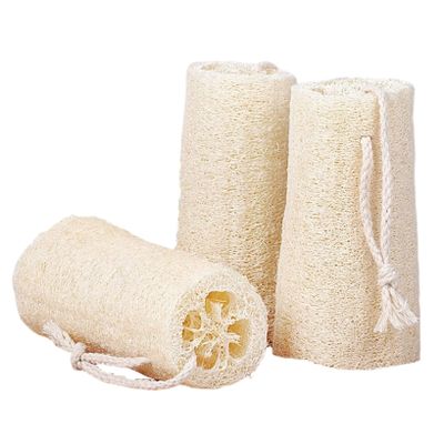 100% Organic Loofahs Loofah Spa Exfoliating Scrubber Natural Luffa Body Wash Sponge Remove Dead Skin Made Soap Pack of 3 (Color : White, Size : 8cm)