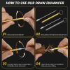 2-Pack Cigar Draw Enhancer Tool, Stainless Steel Cigar Poker, Practical Cigar Accessories for All Cigars, with Cigar Nubber Holder Avoid Burn, Portable Cigar Needle with Key Ring view 4