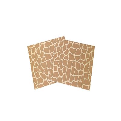 40Pcs Safari Giraffe Animal Print Napkins Disposable Jungle Animals Giraffe Dinner Paper Napkins Texture Tableware Birthday Shower Party Supplies 6.5 Inch