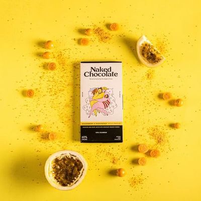 60% DARK CHOCOLATE WITH GOLDEN BERRY AND PASSIONFRUIT)