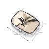 Simple Plant Pill Box Small Metal Pill Case for Purse & Pocket 2 Compartment Pill Organizer with Mirror Travel Pillbox Medicine Case Portable Pill Container Unique Gift view 4