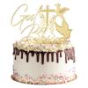 URROMA Gold God Bless Cupcake Toppers, 2pcs Cross Peace Doves Cake Topper Cake Toppers for Birthady Baby Shower Party Decorations view 1