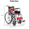 Wheelchairs Aluminum Alloy Wheelchairs for Adults Multifuctional Manual Wheelchair with Anti-Slip Handrail Footrest for Disabled Load 330lb Lightweight view 2
