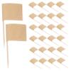 ABOOFAN 100pcs Decorative Cocktail Toothpicks Creative Flag Toppers for Dessert and Drinks for Themed Parties Buffets and Celebrations Made from Kraft view 1