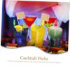 ABOOFAN 100pcs Decorative Cocktail Toothpicks Creative Flag Toppers for Dessert and Drinks for Themed Parties Buffets and Celebrations Made from Kraft view 3