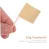 ABOOFAN 100pcs Decorative Cocktail Toothpicks Creative Flag Toppers for Dessert and Drinks for Themed Parties Buffets and Celebrations Made from Kraft view 4
