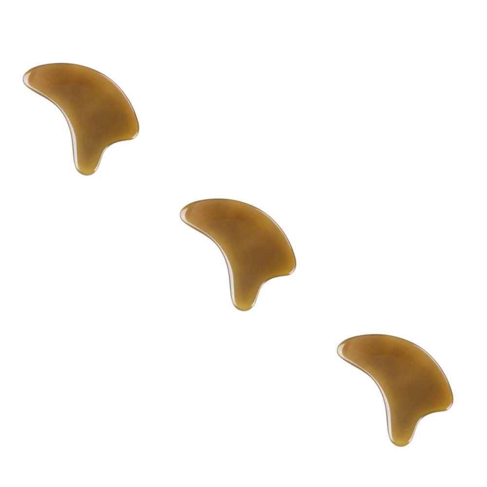 Beaupretty 3pcs Ox Horn Guiasha Facial Tool Face Neck Massager Traditional Scraping Board Beauty Tool