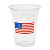 AimFun Patriotic Plastic Cups American Flag Party Cups Red Blue White Star Stripe Disposable Cups 4th of July 12 oz Cold Drinking Cup for Independence Day Memorial Party Supplies (50, Flag) view 1