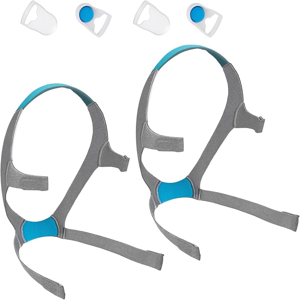 AUARIWN 2PACK Fits AirFit F20 with magnetic clip, replacement headband, compatible with Aritouch Mask F20 - Soft plush straps for optimal fit and flexibility (Large)