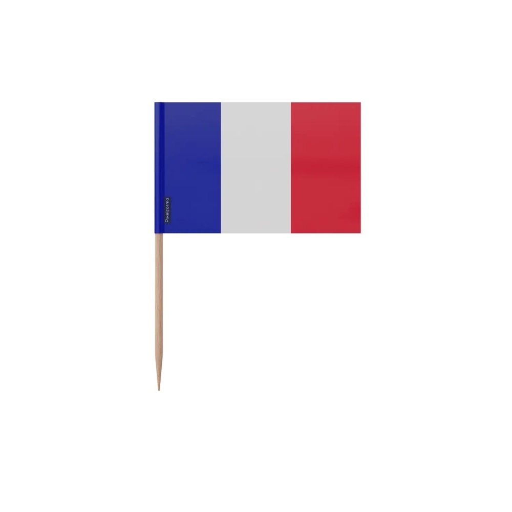 Pixelforma French Flag Toothpicks in Various Sizes 100 Pieces 8 cm