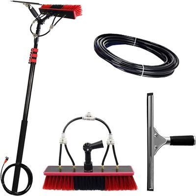Telescopic Cleaning Brush, Telescopic Hydrocleaner, Up to 7.2 M, Water Powered, Cleaning Solar Panels, Window Cleaning Kit with Squeegee, Washing Trucks, Bus, Cars