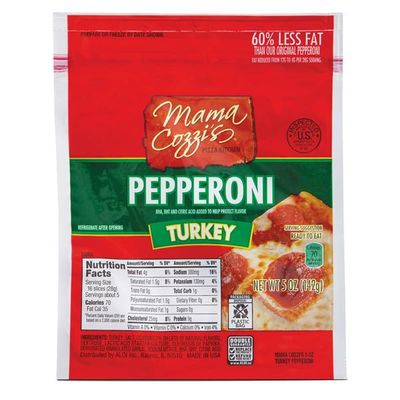 Mama Cozzi's Pizza Kitchen Sliced Turkey Pepperoni - 5 oz