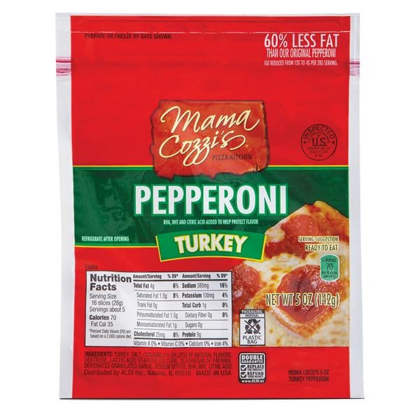 Mama Cozzi's Pizza Kitchen Sliced Turkey Pepperoni - 5 oz