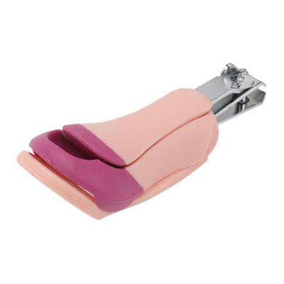 VICASKY Nail Care Set Safe Nail Clippers Tweezers Scissors for Newborns and Toddlers Portable Pink Grooming Kit with Magnifier