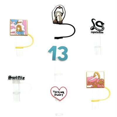7 Pack 10mm Lucky Number Thirteen Singer Straw Toppers Fits Stanley, Simple Modern Tumblers (Thirteen Bundle)
