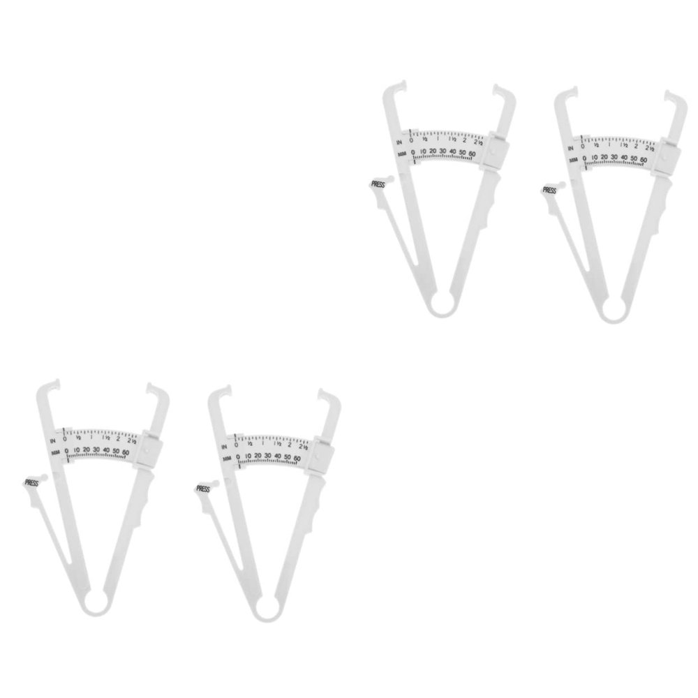 Beaupretty 4pcs Handheld Skinfold Caliper Measurement Device Fat Clamp Measuring Caliper for Men Women