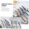 Beaupretty 2sets Adult Silicone Toothbrush Assorted Soft Nano Bristles for Sensitive Teeth Ergonomic Design for Family Use view 4
