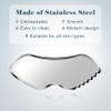 MoHern 2 Pcs Stainless Steel Gua Sha Tool, Gua Sha Facial Tools, Durable GuaSha Tool for Jawline Sculpting, Face Massager, Puffiness Reducing, Skin-Care Gift view 2