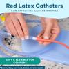 PE Premium Enema Red Latex Catheter 20FR with Flexible Rubber Tubing for Higher Colon Cleansing and Gerson Coffee Therapy. Supplied with Universal Hose Connector (5 Pack) view 2