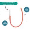 PE Premium Enema Red Latex Catheter 20FR with Flexible Rubber Tubing for Higher Colon Cleansing and Gerson Coffee Therapy. Supplied with Universal Hose Connector (5 Pack) view 3