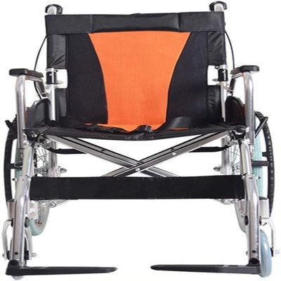 YUSIWOAL Aluminum Alloy Household Mobile Portable Wheelchair Lightweight Folding Back Portable Folding Elderly Trolley