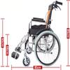 YUSIWOAL Aluminum Alloy Household Mobile Portable Wheelchair Lightweight Folding Back Portable Folding Elderly Trolley view 4