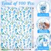 100 Sheets Blue Forget-Me-Not Flower Tissue Paper, 20x14 Inches, Watercolor Flower Wrapping Paper Wildflower Myosotis Sylvatica Wrapping Tissue for Spring Wedding Gift Wrapping Supplies view 2