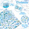 100 Sheets Blue Forget-Me-Not Flower Tissue Paper, 20x14 Inches, Watercolor Flower Wrapping Paper Wildflower Myosotis Sylvatica Wrapping Tissue for Spring Wedding Gift Wrapping Supplies view 3