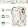 100 Sheets Floral Tissue Paper Vintage Wildflower Gift Wrapping Paper Butterfly Flower Printed DIY Art Craft Papers for Spring Wedding Bridal Shower Birthday, 14 x 20 Inch view 2