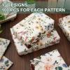 100 Sheets Floral Tissue Paper Vintage Wildflower Gift Wrapping Paper Butterfly Flower Printed DIY Art Craft Papers for Spring Wedding Bridal Shower Birthday, 14 x 20 Inch view 3