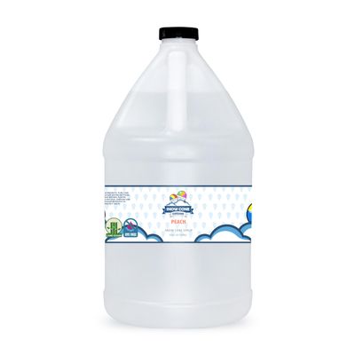 Peach Dye Free Cane Sugar Snow Cone and Shaved Ice Flavor Syrup | 128oz | Ready To Use
